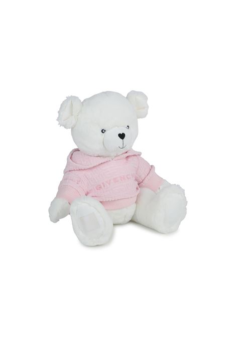 Orsetto Peluche GIVENCHY In Pelliccia Ecologica - Bianco e Rosa GIVENCHY KIDS | H3051844Z